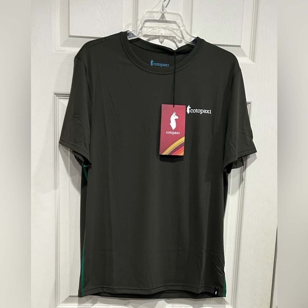 Cotopaxi Men's Large Fino Tech Tee Iron Green NWT Quick Dry Soft Fabric